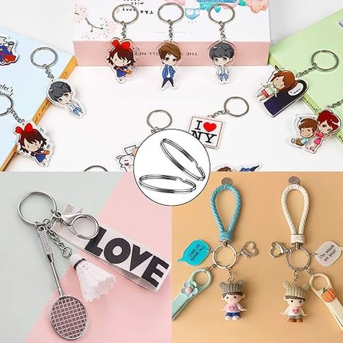 Kółko do breloków do kluczy srebrne 28mm 50szt na Arena.pl