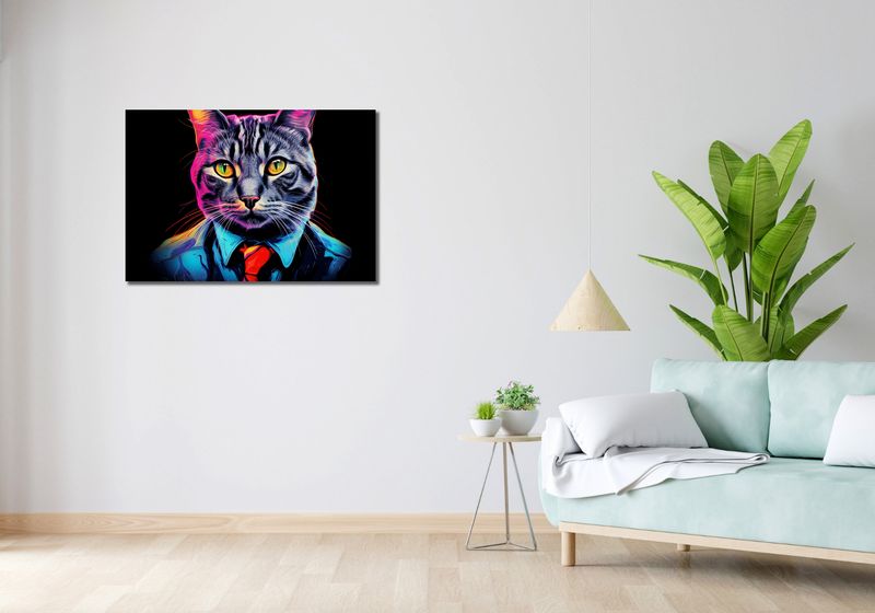 Obraz 90x60cm Kolorowy Bizneskot zdjęcie 2