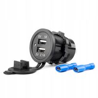 Wodoodporna ładowarka z gniazdami 2xUSB 12/24V MOD-03