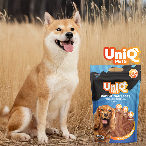 Przysmaki dla psa smaczki kiełbaski z królika WOOFERS 250g UNIQ PETS na Arena.pl