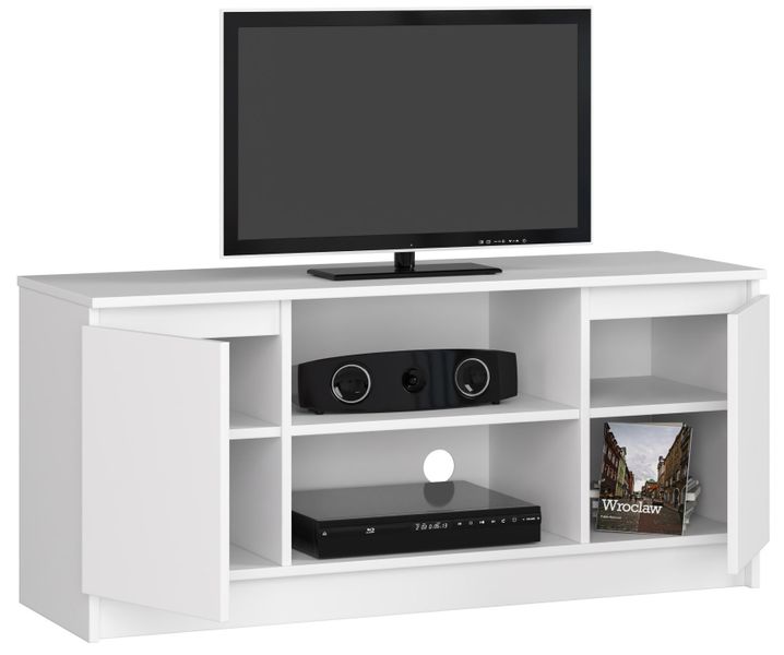 SZAFKA RTV 120 cm 2D 1P BIAŁA zdjęcie 2