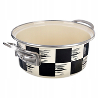 Garnek Emaliowany do Gotowania Tradycyjny na Gaz Indukcję 18 cm 1,5L