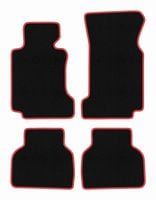 Dywaniki welurowe CARLUX-RED do BMW 7 E38 1994-2001, czarne/czerwone