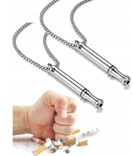 2* Naszyjnik Do Rzucania Palenia Oddechowy Cichy Nie Gwizda STAL na Arena.pl