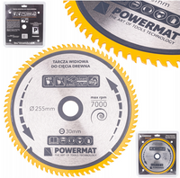 TARCZA WIDIOWA DO DREWNA PIŁY 255 X 30 MM 80Z TDD-255X30X80Z