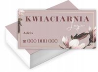 Wizytówki firmowe GOTOWY PROJEKT GRATIS 1000 sztuk KWIACIARNIA KWIATY CIĘTE