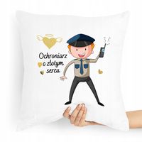 Prezent Poduszka Dla Ochroniarza O Złotym Sercu Z Nadrukiem Ze Zdjęciem Z N