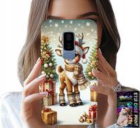 ETUI DO SAMSUNG GALAXY S9 PLUS - RENIFER, WZORY BOŻONARODZENIOWE + FOLIA