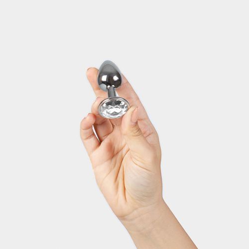 clear crystal jewelled metal butt plug na Arena.pl