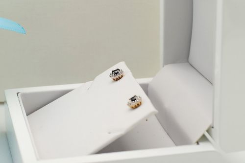 Złote kolczyki KXD0611 - Diament na Arena.pl