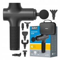 MASAŻER wibracyjny pistolet do masażu 8 końcówek do pleców ciała stóp