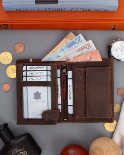 duży portfel męski z nubukowej skóry naturalnej na Arena.pl