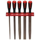 zestaw pilników do metalu 250mm z wieszakiem  5szt. - l-128660107