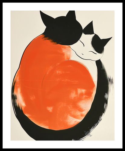 Plakat 40x50cm Yin i Yang Kotów na Arena.pl