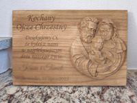 Prezent dla rodziców chrzestnych PODZIĘKOWANIE ślub obraz Święta Rodzina