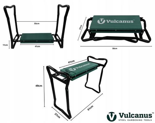 Stołek Metalowy Ogrodowy Taboret Składany Klęcznik Podkładka Taboret na Arena.pl