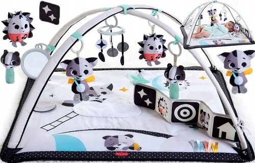 Mata edukacyjna z muzyką pałąk Magiczna Kraina czarno biała dla niemowląt na Arena.pl