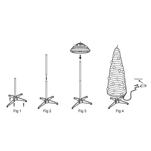 Choinka Home ESPRIT Czerwony Kolor Zielony PVC na Arena.pl