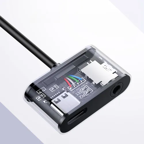 adapter ugreen cm193 50596 audio dwuportowy usb-c (męski) - mini jack na Arena.pl