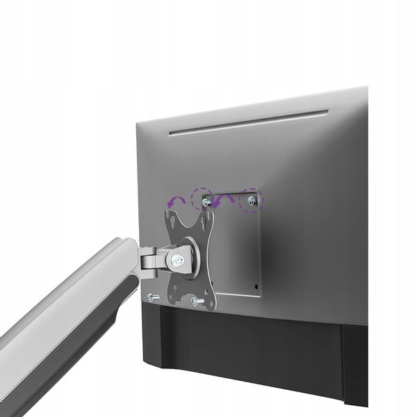 Uchwyt Uniwersalny Ramię na Monitor Spacetronik SPAS110S Srebrny USB A i C zdjęcie 7