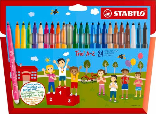 STABILO TRIO A-Z FLAMASTRY 378/1-24-01 ETUI 24KOL na Arena.pl