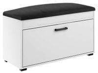 szafka półka na buty kuferek FALA 1W BIAŁA/CZARNE UCHWYT CZARNY