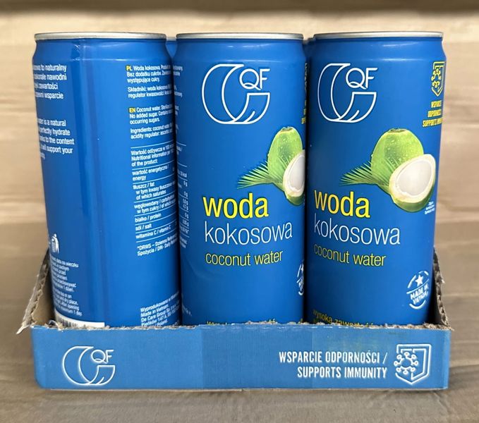 QF Woda kokosowa 320ml - karton zdjęcie 1