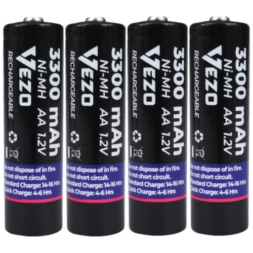 Vezo akumulatorki aa 3300mah r6 uniwersalne do zabawek i pilotów 4 szt na Arena.pl