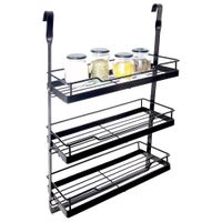 Półka Kuchenna Zawieszana na Reling Kuchenny Metalowa Piętrowa na Przyprawy