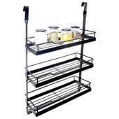 Półka Kuchenna Zawieszana na Reling Kuchenny Metalowa Piętrowa na Przyprawy