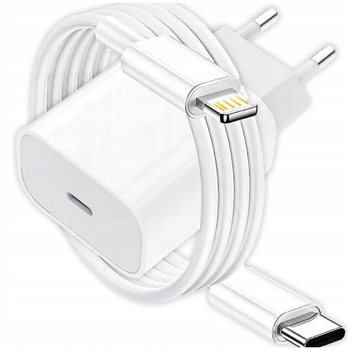ZESTAW | SZYBKA ŁADOWARKA DO iPhone SIECIOWA USB TYPE-C + KABEL | 3000mA na Arena.pl