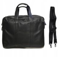DUŻA SKÓRZANA TORBA LAPTOP NOTEBOOK 15" 16" 17" BIZNESOWA SKÓRA PREMIUM