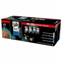 SHEBA Rybne Smaki w sosie mokra karma dla kotów w saszetkach 85g x 40 sztuk