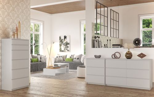 KOMODA K 120 cm 6 SZUFLAD BIAŁA na Arena.pl