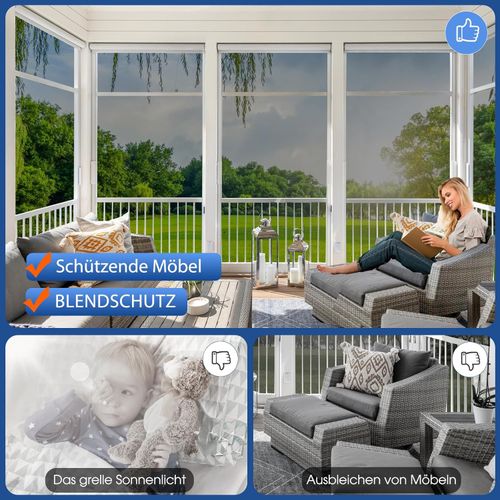 Folia Okienna Lustrzana Samoprzylepna 44,5x200 cm UV Termoizolacyjna na Arena.pl