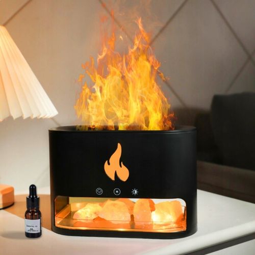 NAWILŻACZ POWIETRZA DYFUZOR KOMINEK LAMPKA NOCNA LED EFEKT PŁOMIENIA + na Arena.pl