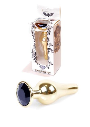 Plug-Jewellery Gold BUTT PLUG- Black na Arena.pl
