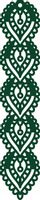 A8 Zawieszka dekor ozdoba ażurowa zielona 18x90 cm