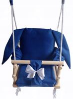 HUŚTAWKA 3w1 DLA DZIECI królik NIEBIESKI dom ogród