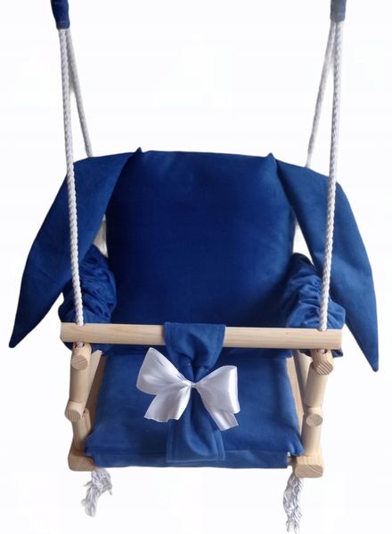 HUŚTAWKA 3w1 DLA DZIECI królik NIEBIESKI dom ogród zdjęcie 1