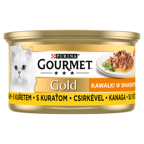 Gourmet Gold Karma dla kotów kawałki w smakowitym sosie z kurczakiem 85 g na Arena.pl