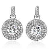 kolczyki ślubne wiszące z kryształkami ksl04