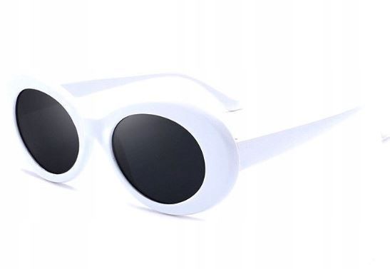 OKULARY PRZECIWSŁONECZNE KURT COBAIN NIRVANA BIAŁE zdjęcie 1