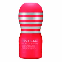 tenga original vacuum cup medium - kompaktowa maszyna intymna, czerwona
