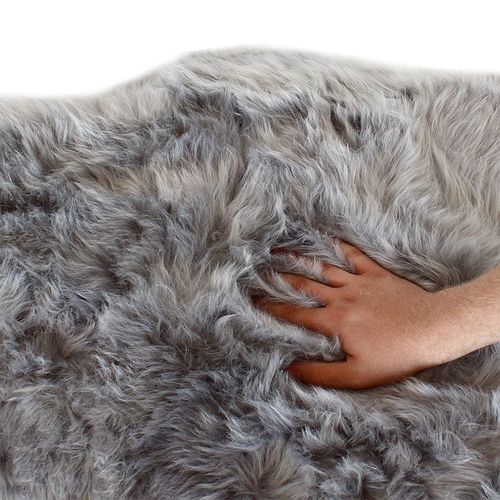 Dywan sztuczna skóra do salonu ekoskóra dywanik do sypialni szary 60x90cm UC20235LG na Arena.pl