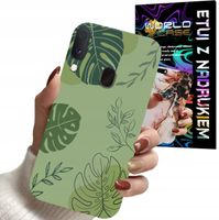 ETUI CASE DO SAMSUNG A40 - LIŚCIE WZORY DLA KOBIET KWIATY RÓŻE