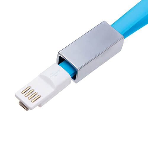 Brelok do kluczy - kabel do transmisji danych Lightning do sublimacji - niebieski zdjęcie 4