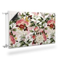 Osłona Magnetyczna Na Kaloryfer Kolorowe KWIATY Liście Natura 80cm x 60cm