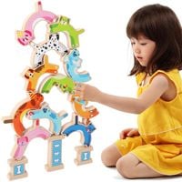 balansujące psy drewniane gra zręcznościowa wieża puzzle  jhtoy-637