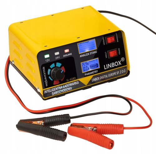 PROSTOWNIK SAMOCHODOWY DO AKUMULATORÓW 24V 12V 20A POLSKIE MENU na Arena.pl